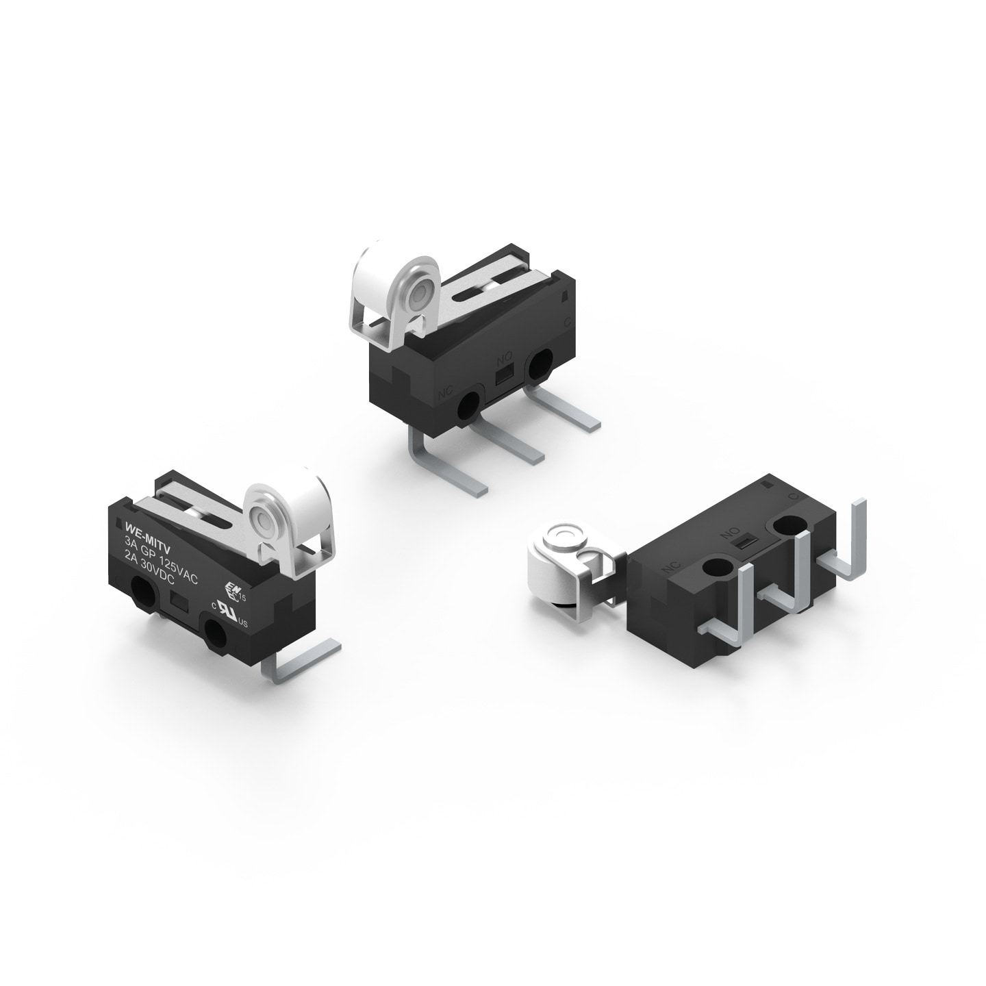 mit.G 。　5mm. 8mm. WS-MITV THT Terminal with Roller Lever, Right Angle Operation